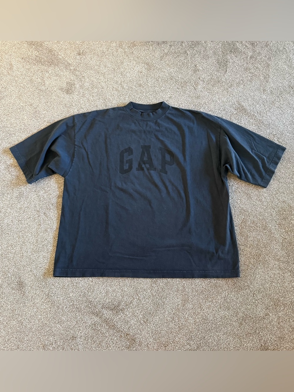 Yeezy Gap Black Short Sleeve Logo Tee - 💯 AUTHENTIC - Like New - Sz M